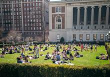 Students in lawn