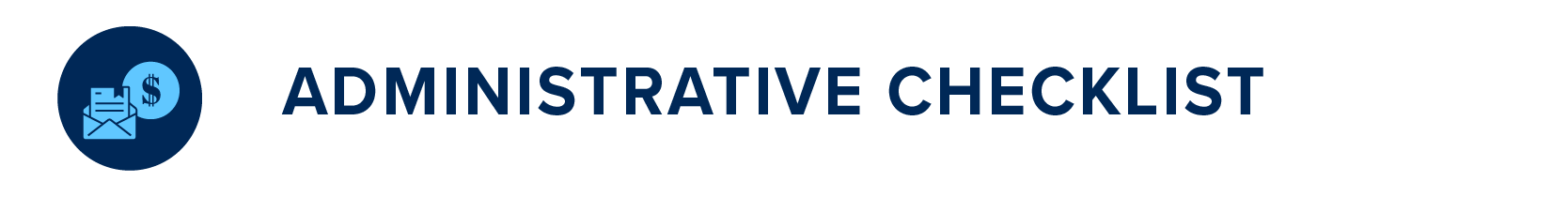 Administrative Checklist
