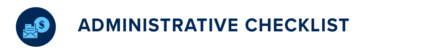 Administrative Checklist