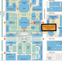 Recovery Coalition Meeting Location Map showing Recovery Coalition's meeting location in the Guastavino Room of St. Paul's Chapel
