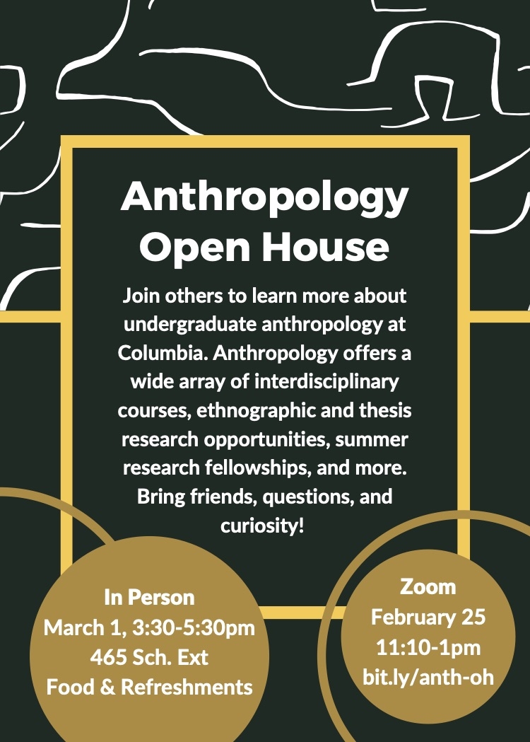 Anthropology Open House flyer