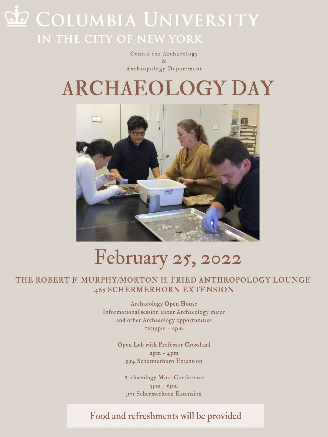 Archaeology open house flyer
