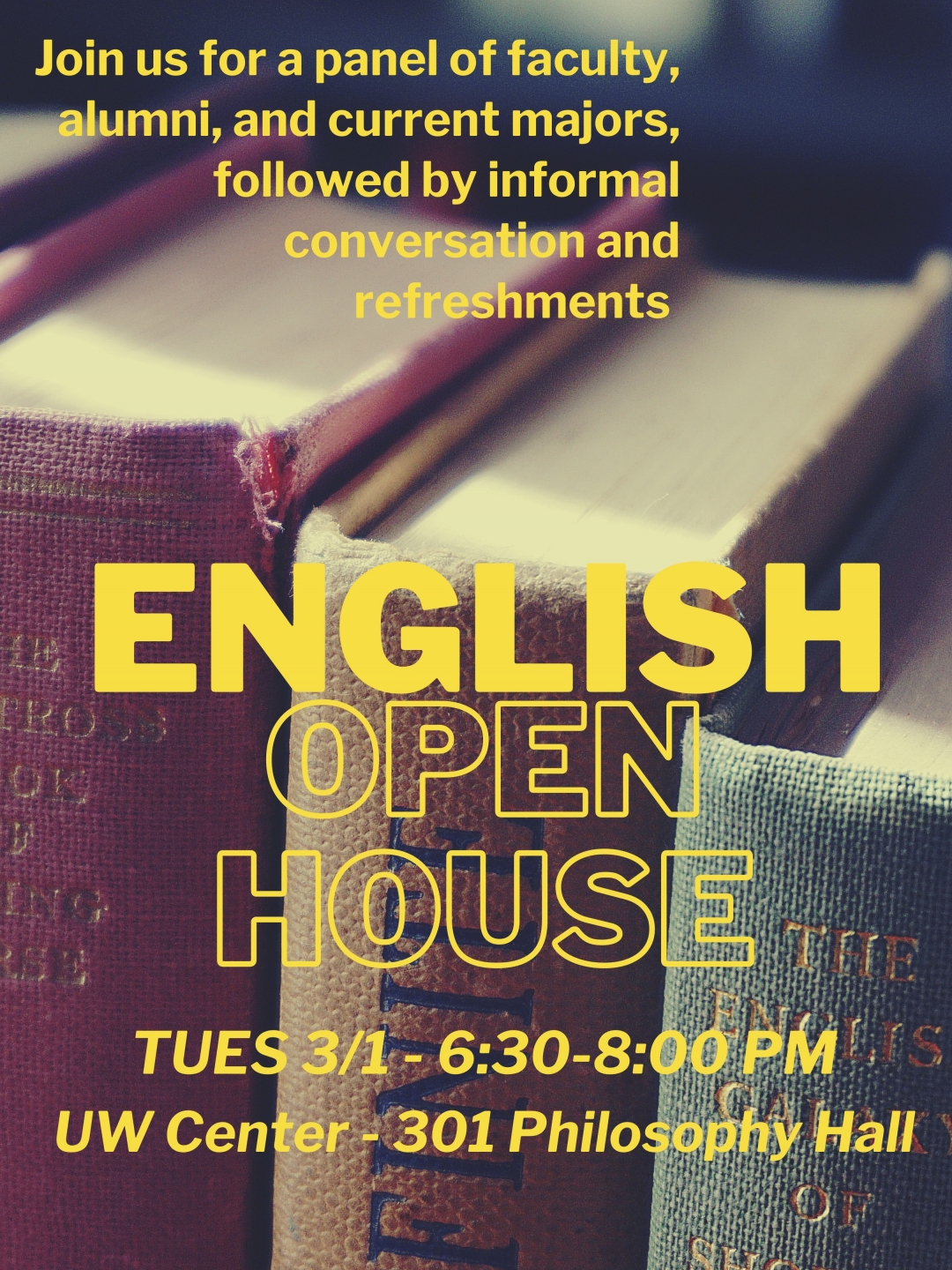 English and Comp Lit Open House flyer