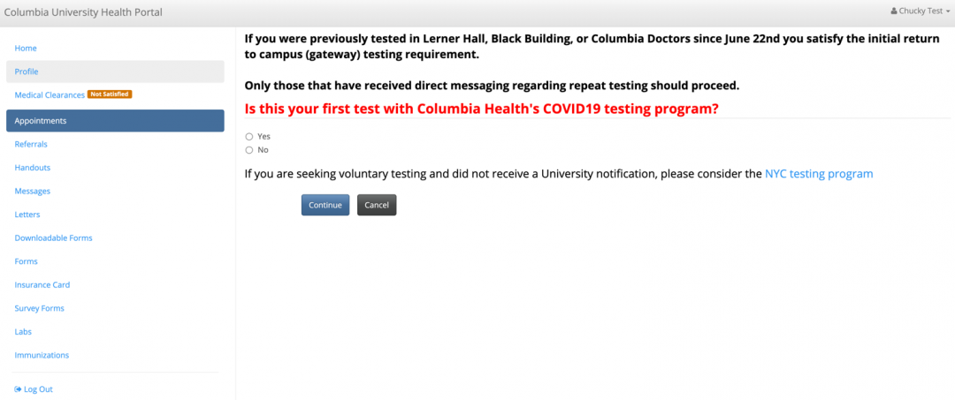 Mandatory Weekly Testing for Covid-19 