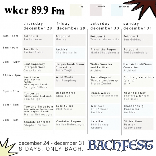 BACHFEST 2023 SCHEDULE